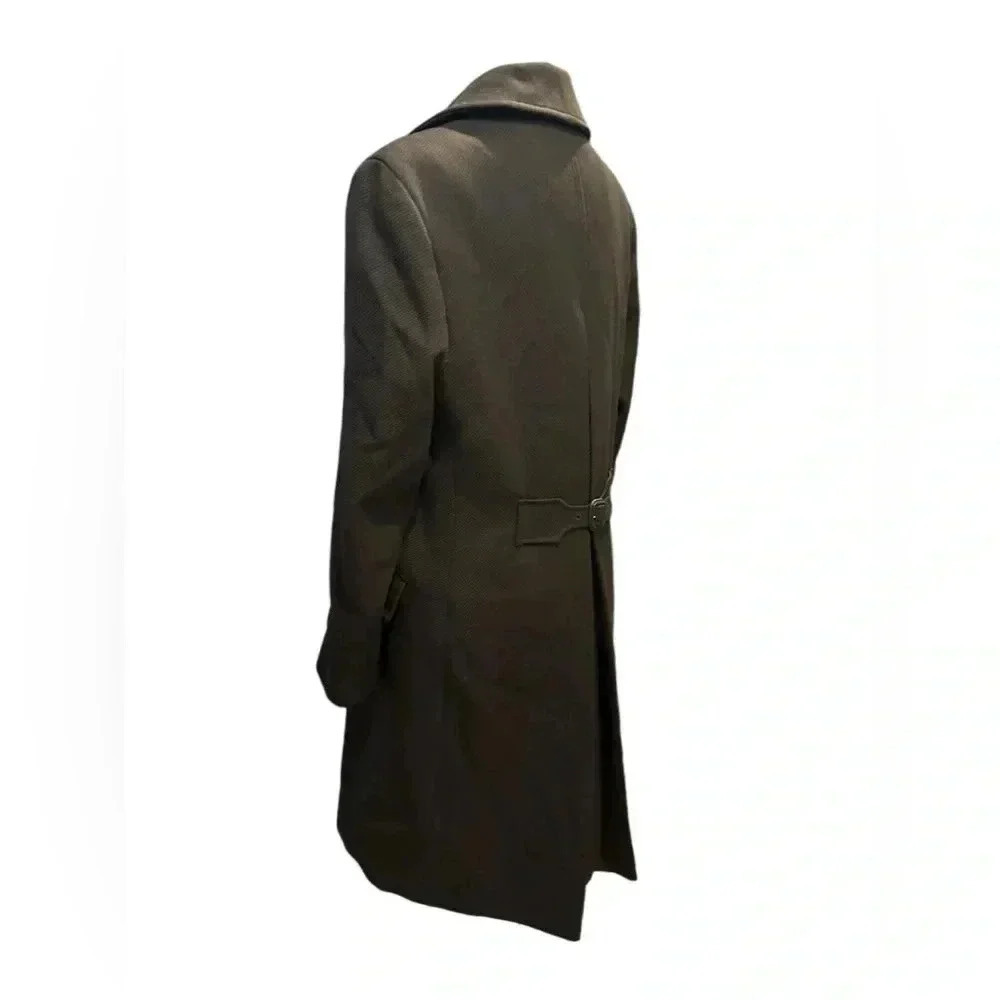 Burberry brown long overcoat jacket Womens size US 6 - Picture 5 of 16
